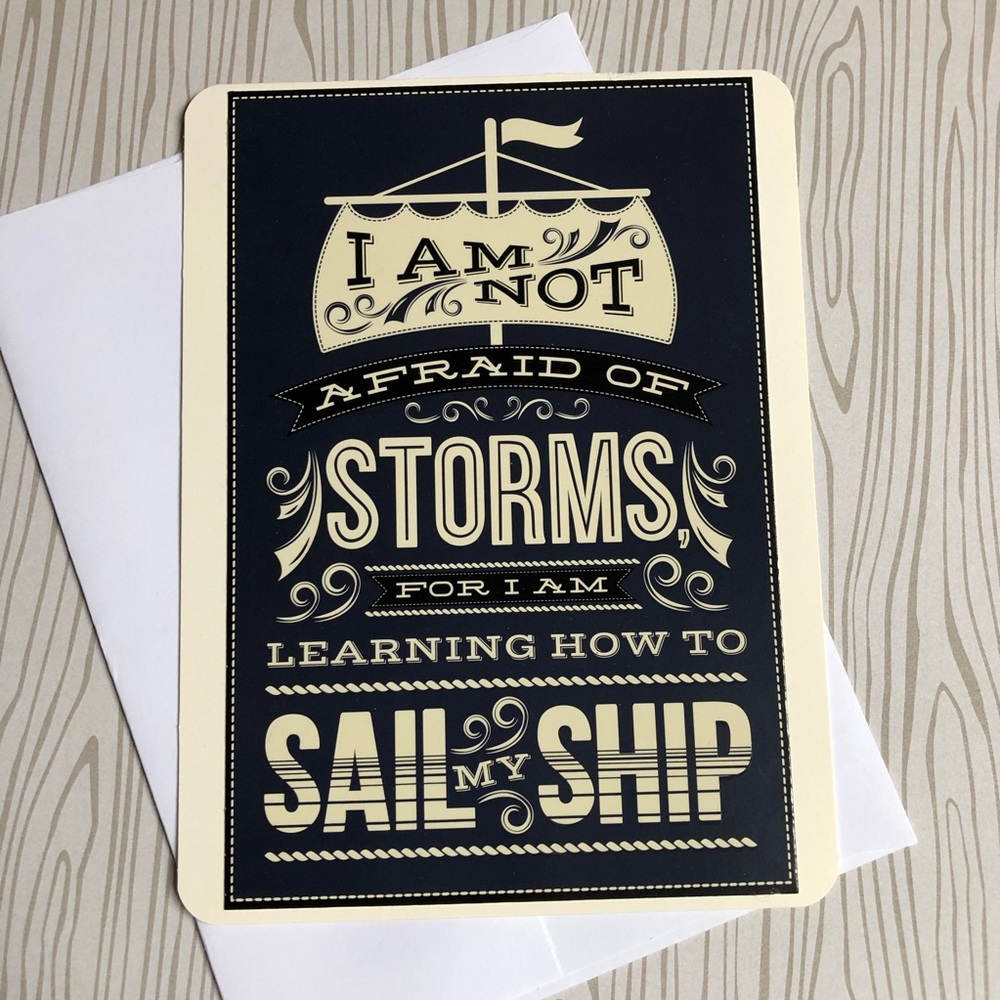 A 4.5” x 6” nite card.